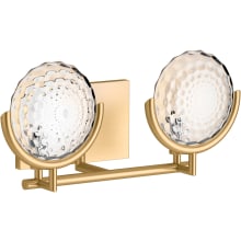 Arendela 17" Wide 2 Light Vanity Light with Briolette Faceted Glass