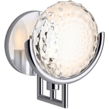 Arendela 8" Tall Wall Sconce with Briolette Faceted Glass