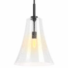 Simplice 14" Wide Pendant with Seedy Glass Shade