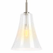 Simplice 14" Wide Pendant with Seedy Glass Shade
