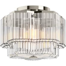 Occasion 3 Light 15" Wide Semi-Flush Drum Ceiling Fixture