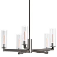 Crue 5 Light 26" Wide Chandelier with Clear Glass Shades