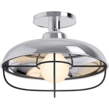 Modern Farm 12" Wide 1 Light Semi-Flush Ceiling Light