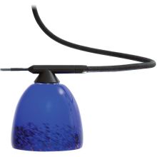 3" Wide Hand Blown Glass Shade in Blue w/ Red for the Series 1 GK LIGHTRAIL® Series