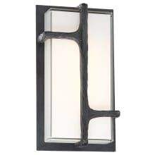 Sirato 11" Tall ADA Outdoor LED Wall Sconce with White Mitered Glass