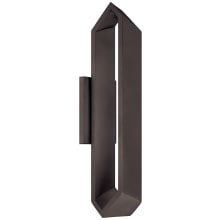 Pitch 18-1/2" Tall ADA Outdoor LED Wall Sconce with White Glass Diffuser