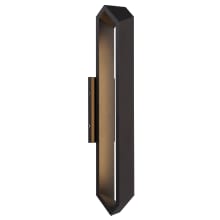 Pitch 25" Tall ADA Outdoor LED Wall Sconce with White Glass Diffuser