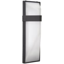 Wedge 15" Tall ADA Outdoor LED Wall Sconce with Etched Glass