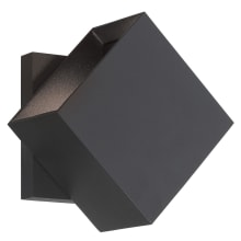 Revolve 5" Tall Twistable Outdoor LED Wall Sconce with a Square Shade