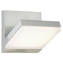 Angle 7" Tall LED Wall Sconce with Etched Glass
