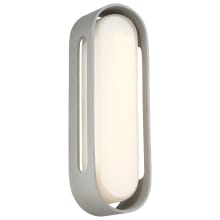 Floating Oval 14" Tall ADA Outdoor LED Wall Sconce with Etched Opal Glass