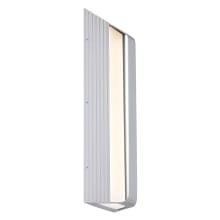 Launch 24" Tall LED Outdoor Wall Sconce with Frosted White Glass