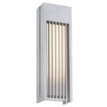 Midrise 22" Tall LED Outdoor Wall Sconce with Frosted White Glass