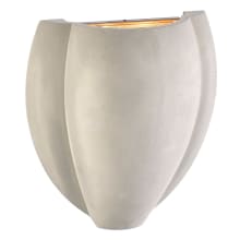 Sima 2 Light 11" Tall Wall Sconce with Natural Cement Tulip Bell Shade