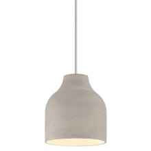 Sima 1 Light 13" Wide Pendant with Natural Cement Shade