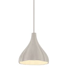 Sima 1 Light 14" Wide Pendant with Natural Cement Bell Shade