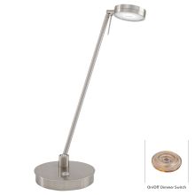 1 Light LED Desk Lamp in Brushed Nickel from the George's Reading Room-Puck Collection