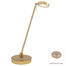 1 Light LED Desk Lamp in Honey Gold from the George's Reading Room-Puck Collection