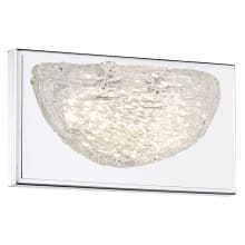 Modern Ice 8" Wide LED Bathroom Sconce with Crackle Glass Shade