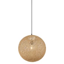 Entwined 1 Light 16" Wide Pendant with Rattan Shade