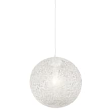 Entwined 1 Light 24" Wide Pendant with Rattan Shade