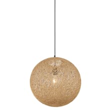Entwined 1 Light 24" Wide Pendant with Rattan Shade