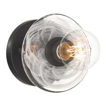Vapors 1 Light 6" Wide Bathroom Sconce with Marble Swirl Glass Shade
