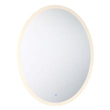 35-3/8" x 27-1/2" Oval Flat Frameless ADA LED Vanity Mirror