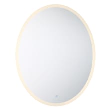 39-3/8" x 31-1/2" Oval Flat Frameless ADA LED Vanity Mirror