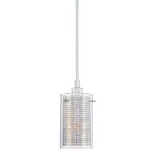 Grid II 1 Light 6" Wide Mini Pendant with Clear Glass Shade