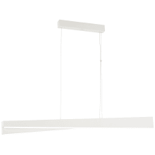 So Inclined 49" Wide Integrated LED Linear Chandelier with Frosted Acrylic Shade