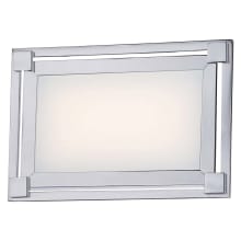 Framed Single Light 9-1/4" Wide Integrated LED Bath Bar with Frosted Glass Diffuser - ADA Compliant