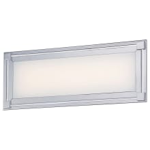 Framed Single Light 16" Wide Integrated LED Bath Bar with Frosted Glass Diffuser - ADA Compliant