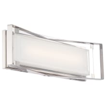 Led Bath Art Single Light 22" Wide Integrated LED Bath Bar with Mitered White Glass Shade - ADA Compliant