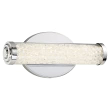 Diamonds LED Single Light 12" Wide Integrated LED Bath Bar with Crystal Filled Shade - ADA Compliant