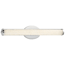 Diamonds LED Single Light 24" Wide Integrated LED Bath Bar with Crystal Filled Shade - ADA Compliant