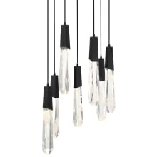 Drifting Droplets 7 Light 20" Wide LED Crystal Multi Light Pendant