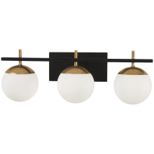 Alluria 3 Light 24" Wide Bathroom Vanity Light with Etched Opal Glass Shades