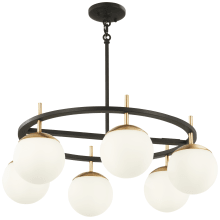 Alluria 6 Light 27" Wide Chandelier with Etched Opal Glass Shades