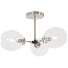3 Light 28-1/2" Wide Semi-Flush Ceiling Fixture with Glass Shades from the Nexpo Collection