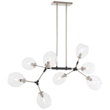 Nexpo 8 Light 41" Wide Abstract Chandelier with Glass Shades