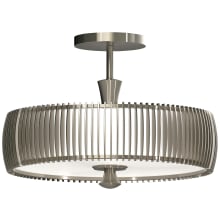 Night Moves 15" Wide LED Semi-Flush Drum Ceiling Fixture