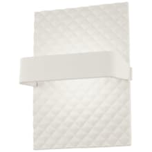 Quilted 7" Tall Integrated LED Wall Sconce with Rectangular Shade - ADA Compliant