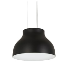 Kettle Up 17" Wide Integrated LED Suspension Pendant with Bell Shaped Shade