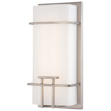 ADA Sconce Single Light 5-1/2" Wide Integrated LED Bathroom Sconce with Etched Opal Shade - ADA Compliant