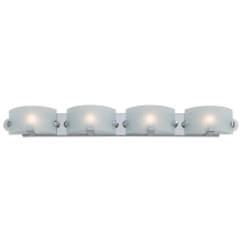 Pillow 4 Light 42-1/4" Wide Bathroom Vanity Light with Etched Opal Shade - ADA Compliant
