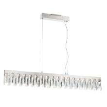 Curio 45" Wide LED Crystal Linear Chandelier