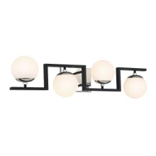 Alluria II 4 Light 31" Wide Vanity Light with Frosted Glass Shades
