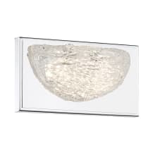 Modern Ice 5" Tall LED Bathroom Sconce with Crackle Glass Shade