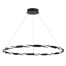 Convolution 36" Wide LED Ring Chandelier